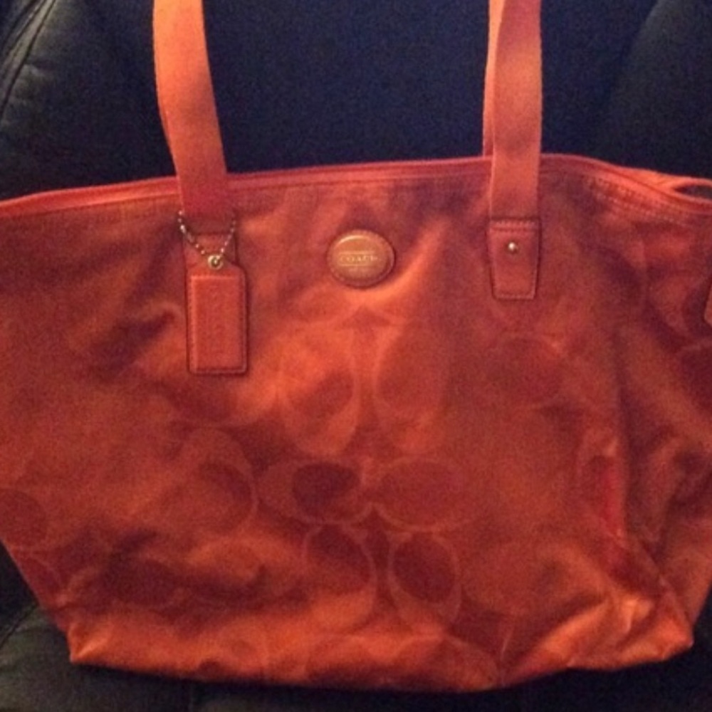 Orange Coach Bag